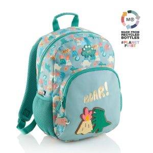 MOCHILA MIQUELRIUS INFANTIL DOBLE LONDON RECICLADA 35X25 DINO ROAR