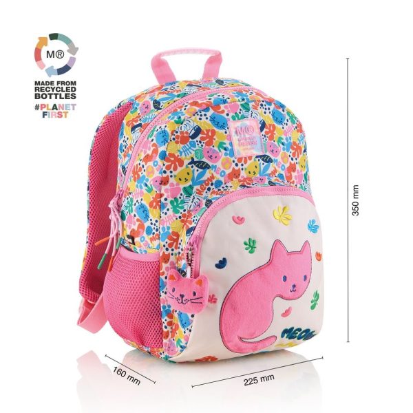MOCHILA MIQUELRIUS INFANTIL DOBLE LONDON RECICLADA 35X25 MATISSE CATS - Imagen 2