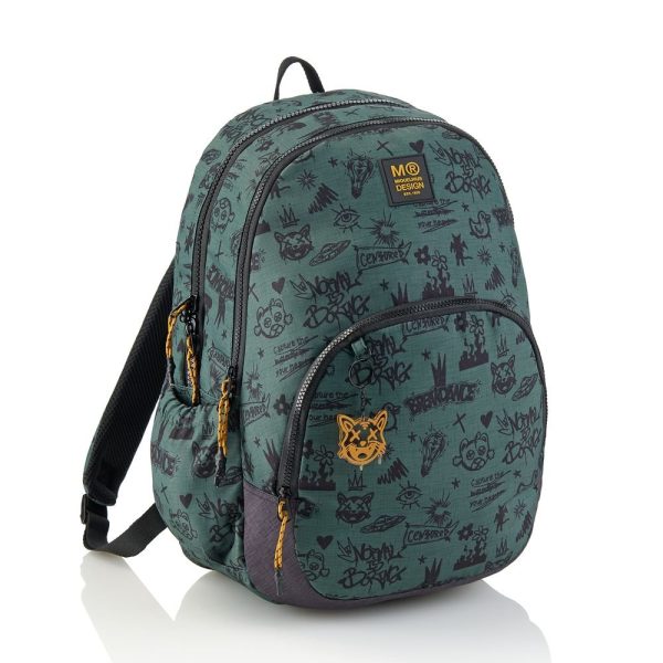 MOCHILA MIQUELRIUS ESCOLAR TRIPLE 41X28 OSLO NOT BORING VERDE