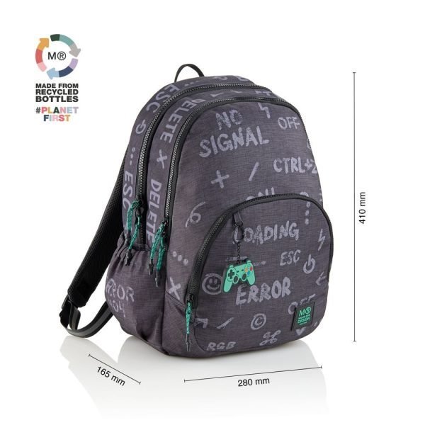 MOCHILA MIQUELRIUS ESCOLAR TRIPLE 41X28 OSLO GAME OVER - Imagen 2