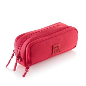 ESTUCHE MIQUELRIUS TRIPLE CON ORGANIZADOR RECICL. RAW ROJO