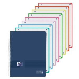 CUADERNO EUROPEANBOOK8 OXFORD 5X5 +MARCADORES FLUOR 4U AZUL MARINO