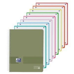 CUADERNO EUROPEANBOOK8 OXFORD 5X5 +MARCADORES FLUOR 4U VERDE MILITAR