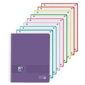 CUADERNO EUROPEANBOOK8 OXFORD 5X5 +MARCADORES FLUOR 4U MORADO