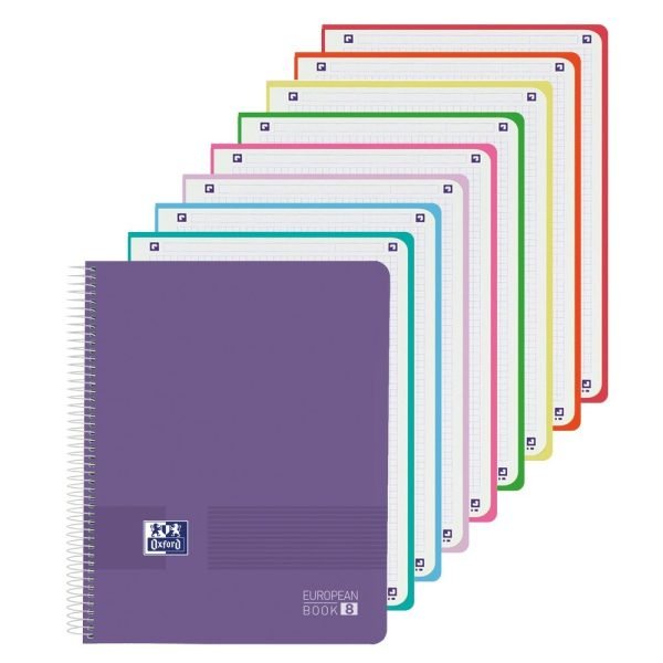 CUADERNO EUROPEANBOOK8 OXFORD 5X5 +MARCADORES FLUOR 4U MORADO