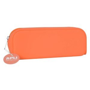 ESTUCHE APLI SILICONA SIMPLE FLUOR NARANJA