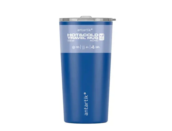 VASO TÉRMICO ANTARTIK TAPA HERMÉTICA 520ML AZUL MARINO