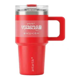 VASO TÉRMICO ANTARTIK CON ASA 570ML ROJO