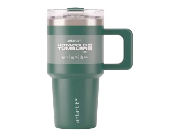VASO TÉRMICO ANTARTIK CON ASA 570ML VERDE MILITAR