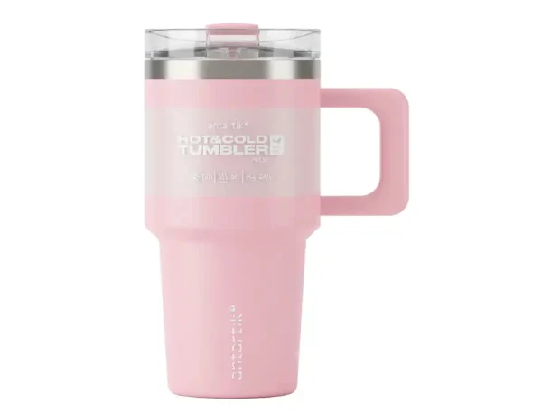 VASO TÉRMICO ANTARTIK CON ASA 570ML ROSA PASTEL