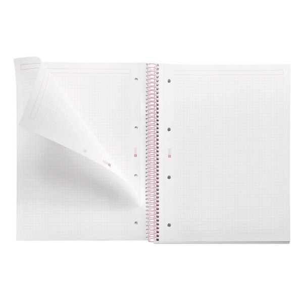 CUADERNO ESPIRAL MIQUELRIUS A4 CUADROS 80H BETWEEN THE LINES ROSA - Imagen 2