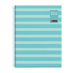 CUADERNO ESPIRAL MIQUELRIUS A4 CUADROS 80H BETWEEN THE LINES CELESTE