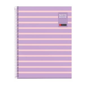 CUADERNO ESPIRAL MIQUELRIUS A4 CUADROS 80H BETWEEN THE LINES MALVA