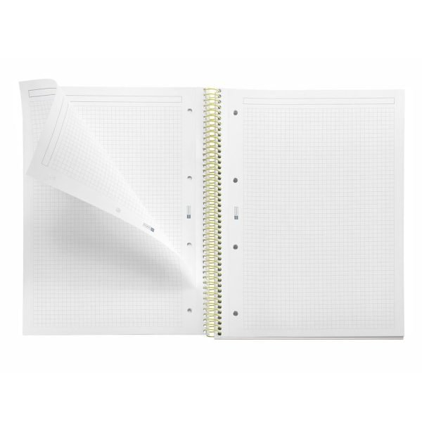 CUADERNO ESPIRAL MIQUELRIUS A4 CUADROS 80H BETWEEN THE LINES LIMON - Imagen 4