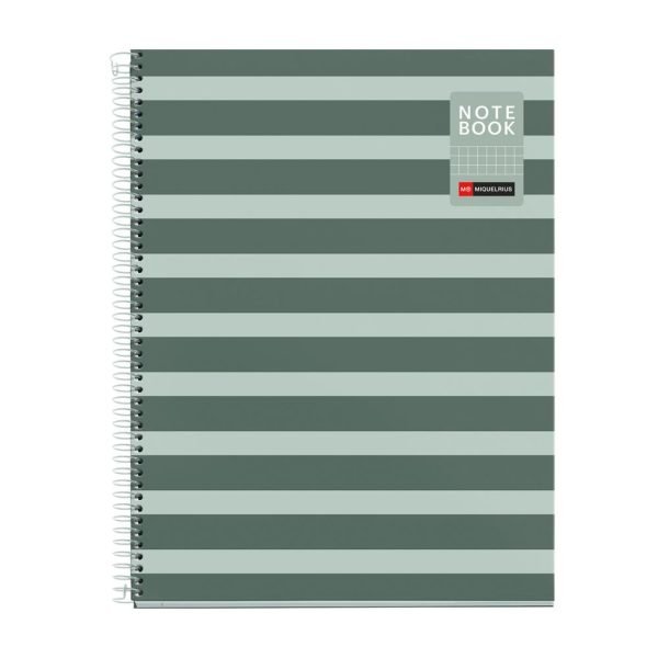 CUADERNO ESPIRAL MIQUELRIUS A4 CUADROS 80H BETWEEN THE LINES MUSGO