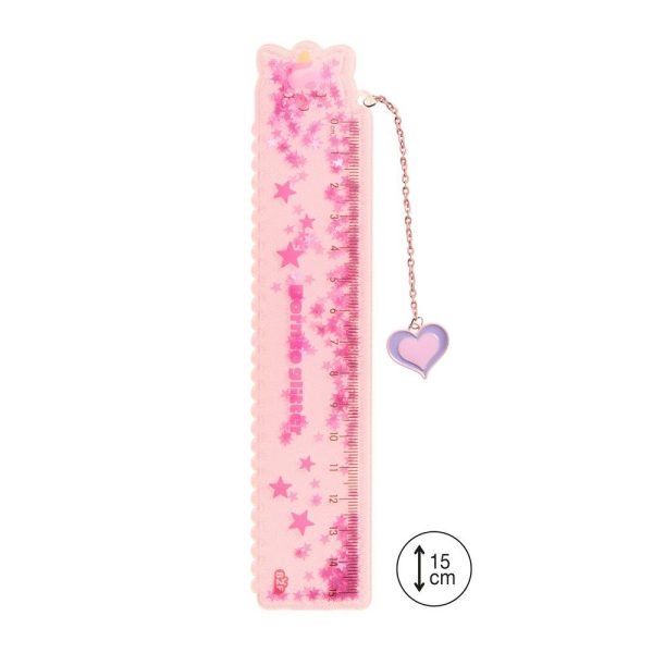 REGLA 15CM GLITTER BACK2FUN UNICORNIO