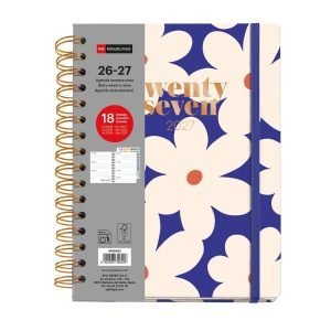 AGENDA 18 MESES PLUS MIQUELRIUS 26/27 A5 SEMANAL WIRE-O BOLD DAISY