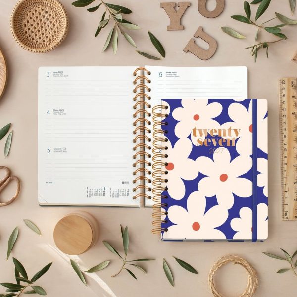 AGENDA 18 MESES PLUS MIQUELRIUS 26/27 A5 SEMANAL WIRE-O BOLD DAISY - Imagen 2
