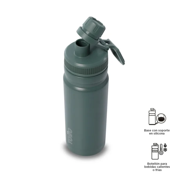 BOTELLA ISOTÉRMICA TOTTO 550ML VERDE MILITAR - Imagen 4