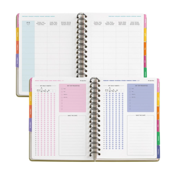 AGENDA ESCOLAR MIQUELRIUS 26/27 A5 DIARIA GREEN BLOOM - Imagen 3