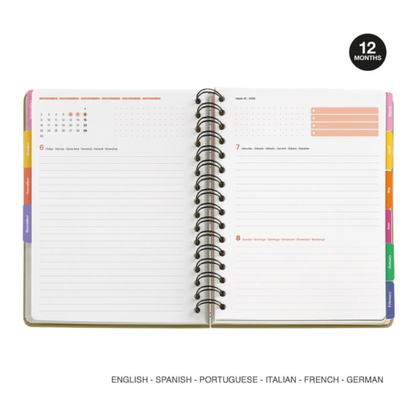 AGENDA ESCOLAR MIQUELRIUS 26/27 A5 DIARIA GREEN BLOOM - Imagen 2