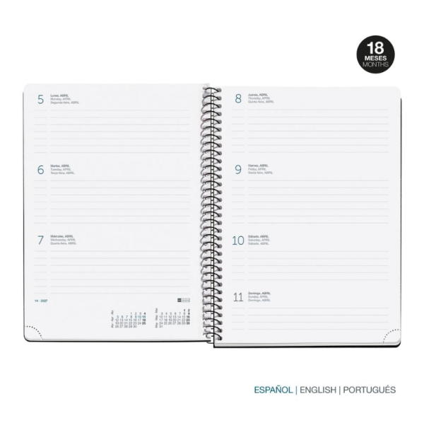 AGENDA 18 MESES PLUS MIQUELRIUS 26/27 A5 SEMANAL SUNSET - Imagen 2