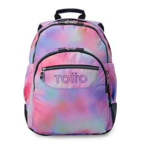 MOCHILA TOTTO ESCOLAR CON REFUERZO GLITTER MULTICOLOR