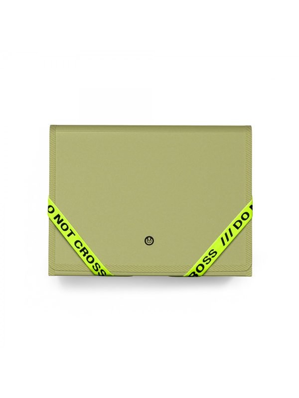 CARPETA ACORDEÓN CARCHIVO DO NOT CROSS ARMY GREEN