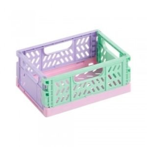 CAJA PLEGABLE Y APILABLE APLI COLOR ROSA,LILA y TURQUESA PASTELES