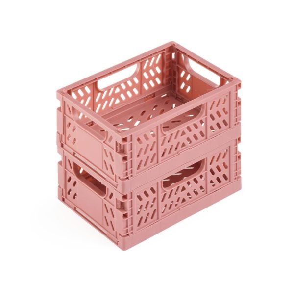 CAJA PLEGABLE Y APILABLE APLI COLOR ROSA - Imagen 2