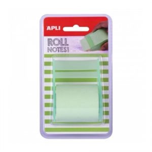 NOTAS ADHESIVAS APLI ROLL NOTES 8Mx50mm PASTEL VERDE