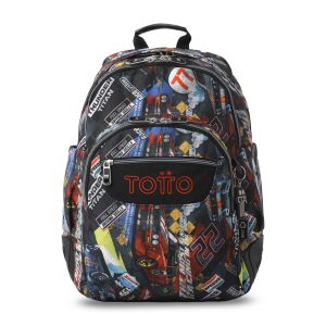 MOCHILA TOTTO ESCOLAR CON REFUERZO COCHES