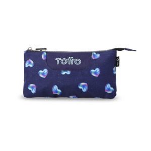 ESTUCHE TOTTO TRIPLE TABLERO GLITTER CORAZONES