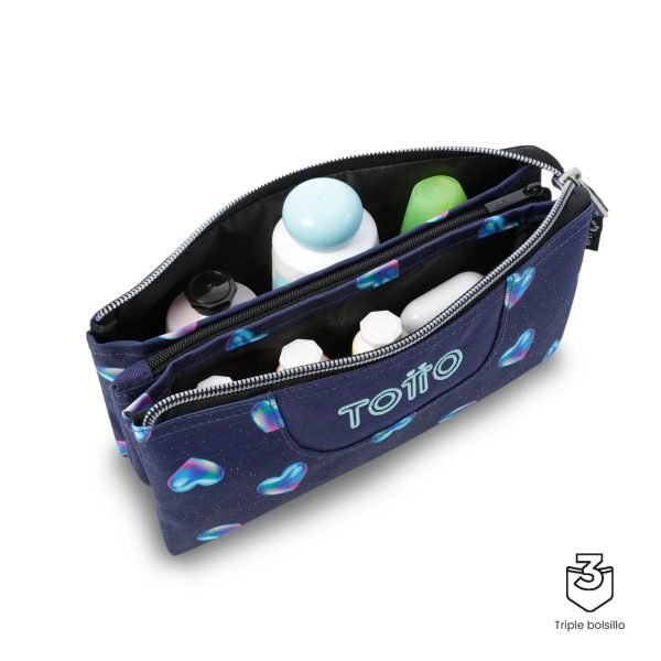 ESTUCHE TOTTO TRIPLE TABLERO GLITTER CORAZONES - Imagen 3