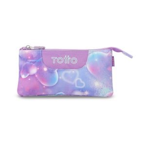 ESTUCHE TOTTO TRIPLE TABLERO CORAZONES BURBUJA