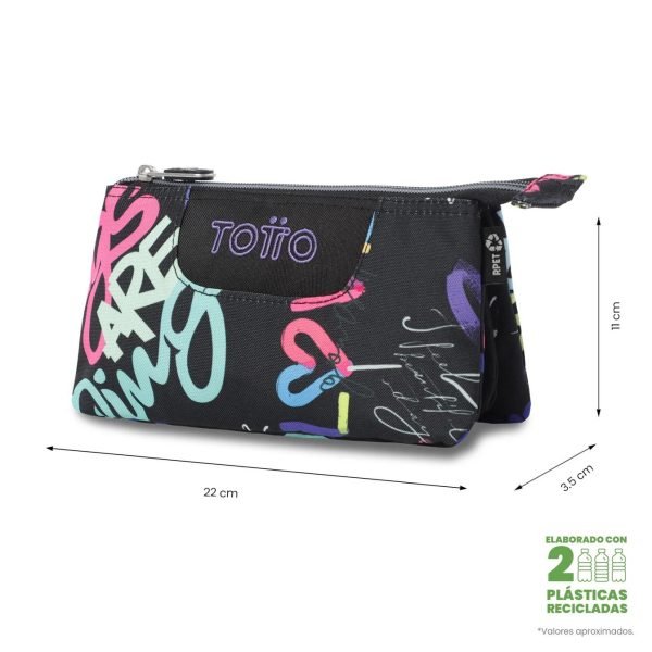 ESTUCHE TOTTO TRIPLE GRAFITI NEÓN - Imagen 2