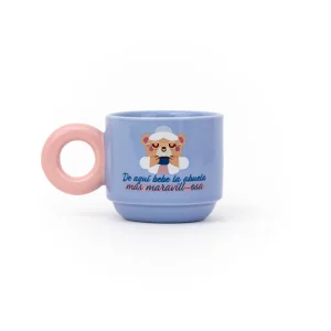 TAZA APILABLE MR WONDERFUL DE AQUÍ BEBE LA ABUELA MÁS MARAVILLOSA
