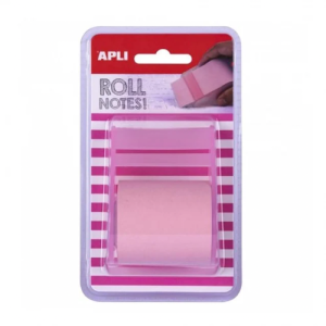 NOTAS ADHESIVAS APLI ROLL NOTES 8Mx50mm PASTEL ROSA
