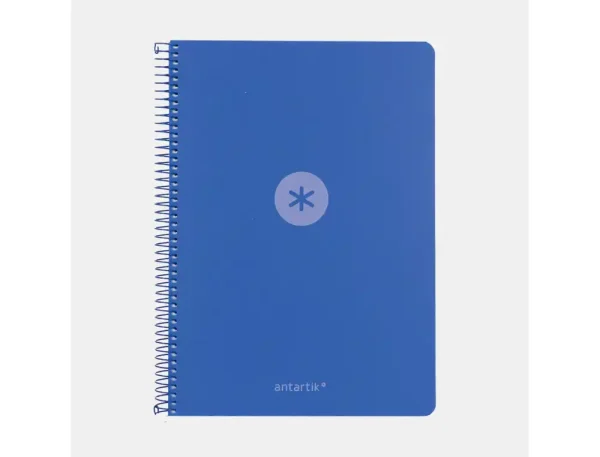 CUADERNO ESPIRAL ANTARTIK A4 CUADROS 80H POLYFOAM COLOR AZUL