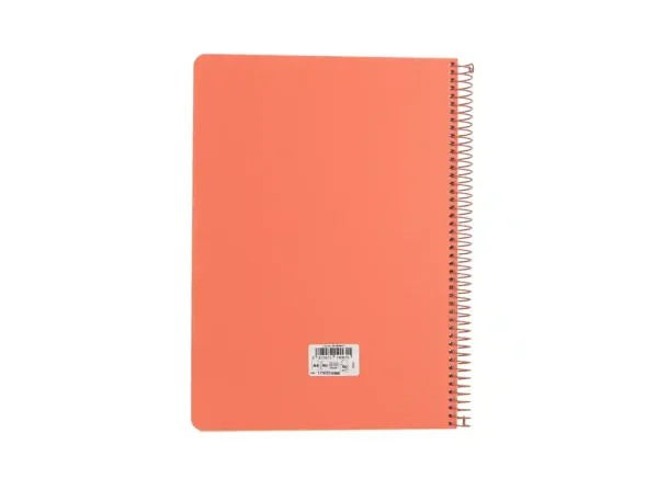 CUADERNO ESPIRAL ANTARTIK A4 CUADROS 80H POLYFOAM COLOR ROSA CORAL - Imagen 2