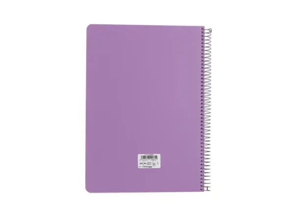 CUADERNO ESPIRAL ANTARTIK A4 CUADROS 80H POLYFOAM COLOR MORADO LAVANDA - Imagen 2