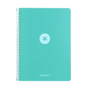 CUADERNO ESPIRAL ANTARTIK A4 CUADROS 80H POLYFOAM COLOR VERDE MENTA