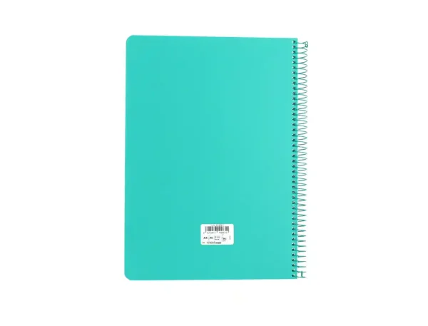 CUADERNO ESPIRAL ANTARTIK A4 CUADROS 80H POLYFOAM COLOR VERDE MENTA - Imagen 2