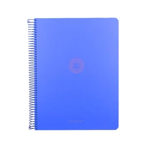 CUADERNO ESPIRAL ANTARTIK A4 CUADROS MICROPERFORADO 120H POLYFOAM COLOR AZUL