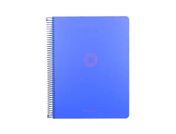 CUADERNO ESPIRAL ANTARTIK A4 CUADROS MICROPERFORADO 120H POLYFOAM COLOR AZUL