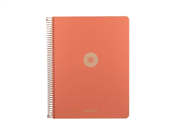 CUADERNO ESPIRAL ANTARTIK A4 CUADROS MICROPERFORADO 120H POLYFOAM COLOR ROSA CORAL