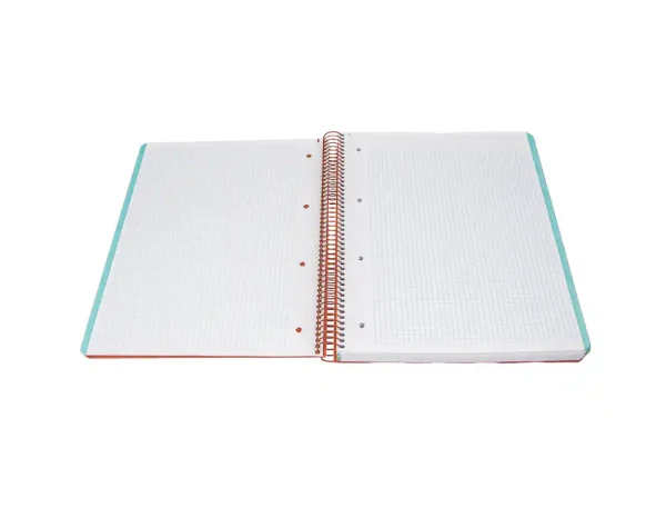CUADERNO ESPIRAL ANTARTIK A4 CUADROS MICROPERFORADO 120H POLYFOAM COLOR ROSA CORAL - Imagen 5