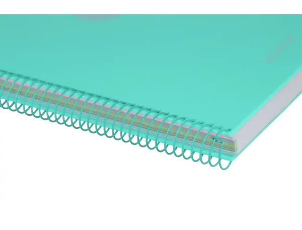 CUADERNO ESPIRAL ANTARTIK A4 CUADROS MICROPERFORADO 120H POLYFOAM COLOR VERDE MENTA - Imagen 3