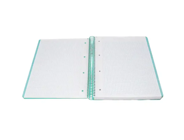 CUADERNO ESPIRAL ANTARTIK A4 CUADROS MICROPERFORADO 120H POLYFOAM COLOR VERDE MENTA - Imagen 5