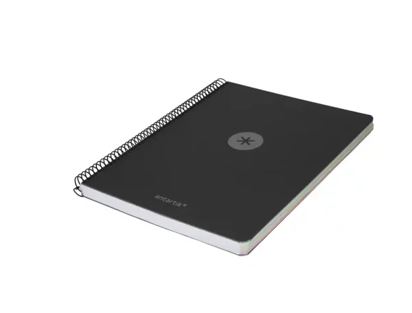 CUADERNO ESPIRAL ANTARTIK A4 CUADROS MICROPERFORADO 120H POLYFOAM COLOR NEGRO - Imagen 2